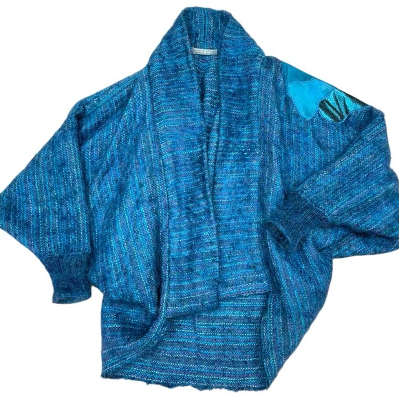 Blue Treadle Designs Mohair Wool Cocoon Cardigan One Size - Picture 1 of 9